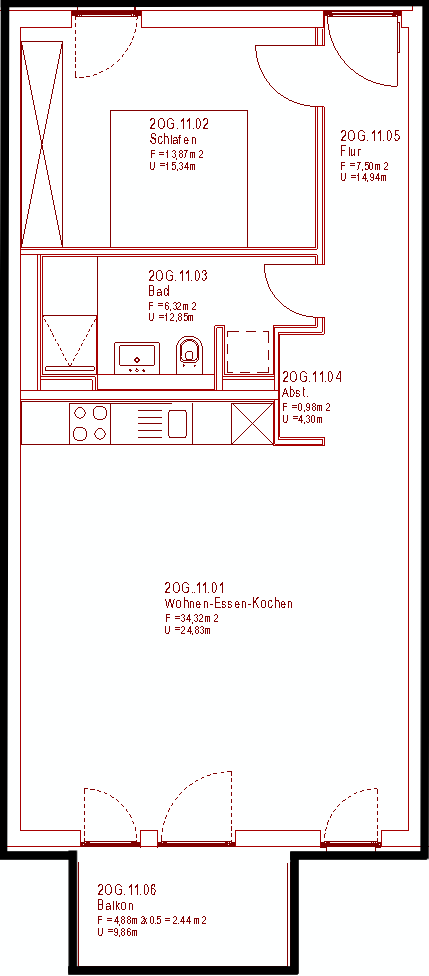 Grundriss Wohnung 11