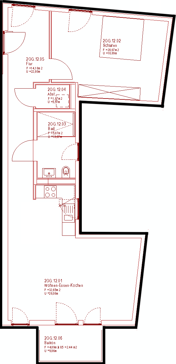 Grundriss Wohnung 12