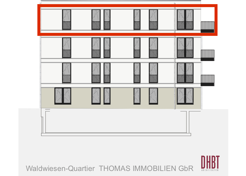 Westansicht Wohnung 13