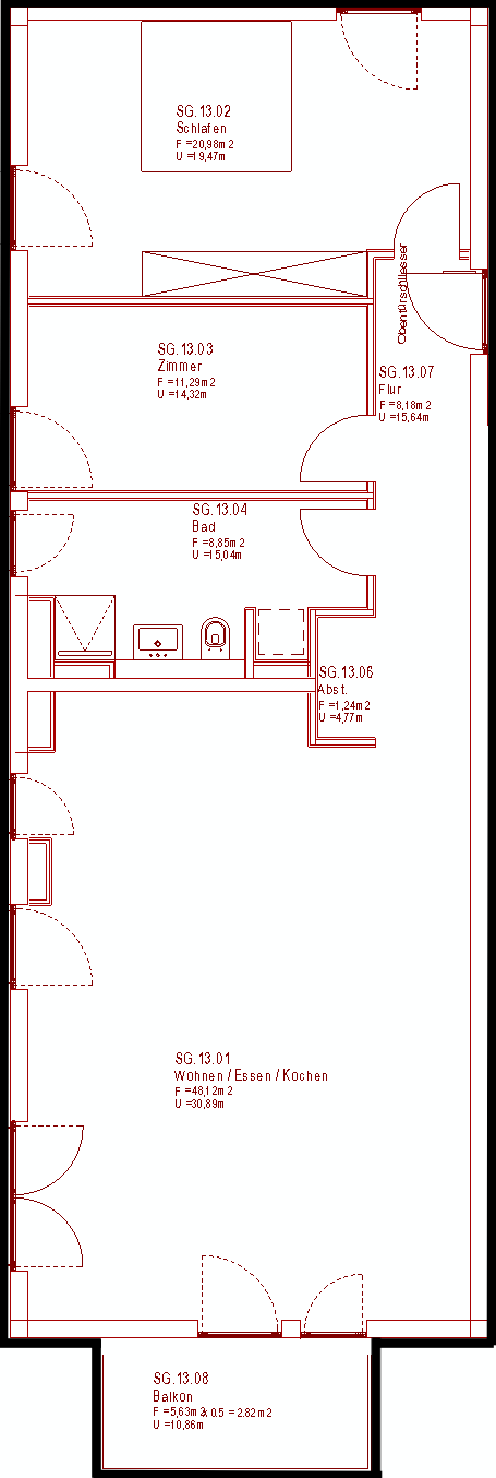 Grundriss Wohnung 13