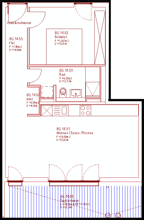 Grundriss Wohnung 14