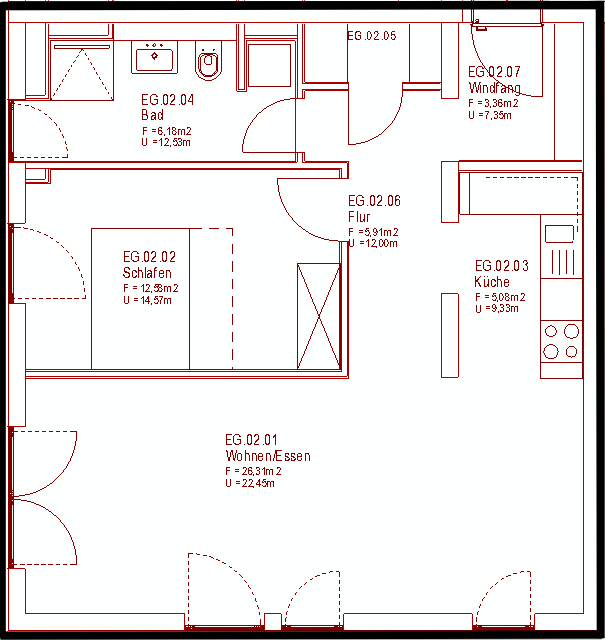 Grundriss Wohnung 2