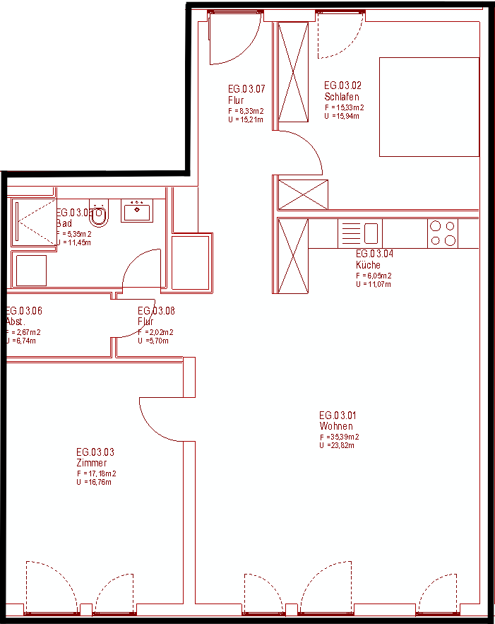 Grundriss Wohnung 3