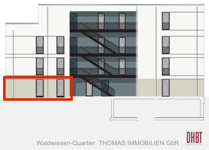 Hofansicht Wohnung 4
