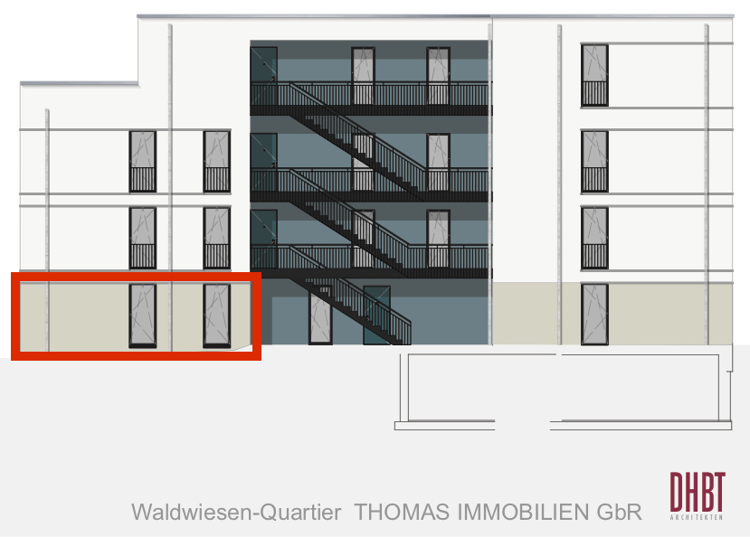 Hofansicht Wohnung 4