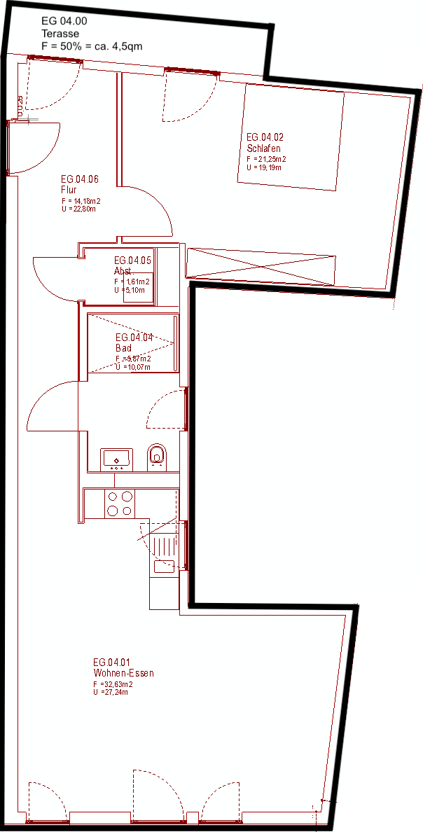 Grundriss Wohnung 4