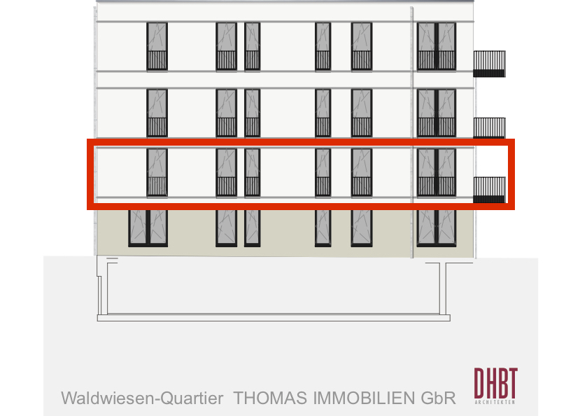 Westansicht Wohnung 5