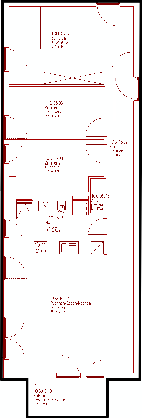 Grundriss Wohnung 5