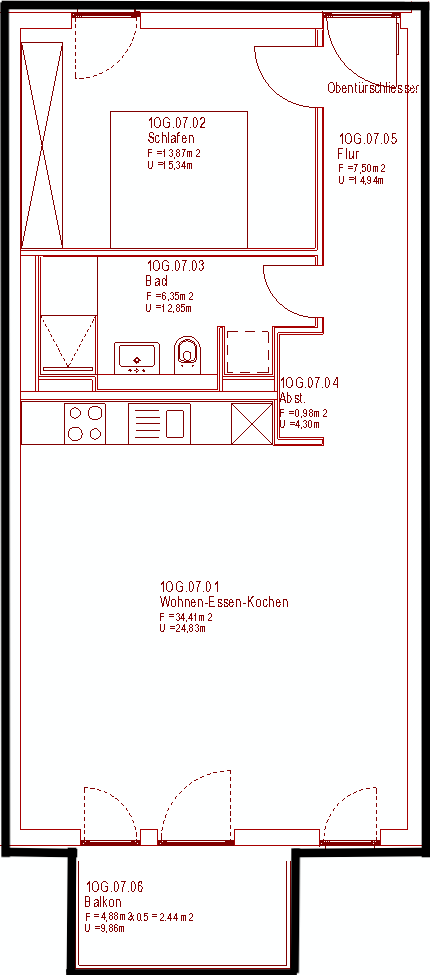 Grundriss Wohnung 7