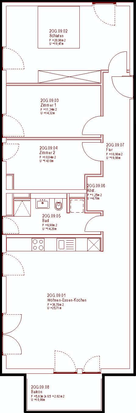 Grundriss Wohnung 9